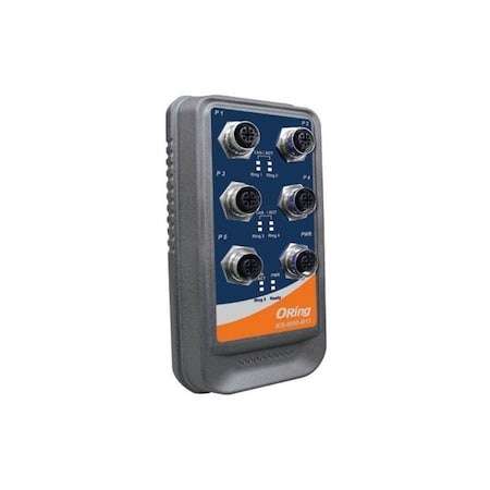 Oring Industrial Networking IP67 Water proof 5x 10/100TX with M12 connector IES-2050-M12